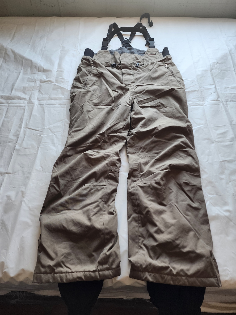 Napapijri Unisex Insulates Ski Pants Khaki Brown Size 2xlarge/34in Is Used